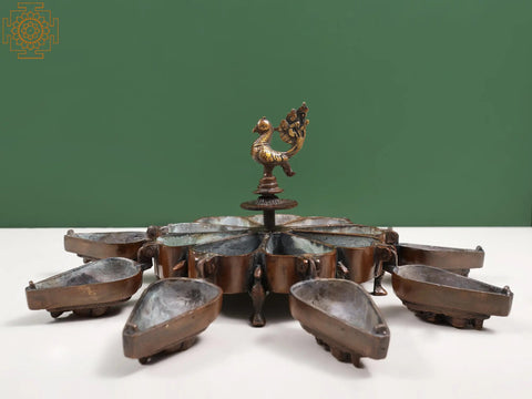 7" Brass Baby Krishna Ritual Box with Lids | Handmade | Made in India