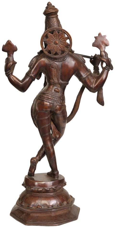18" Cosmic Form of Lord Krishna In Brass | Handmade | Made In India