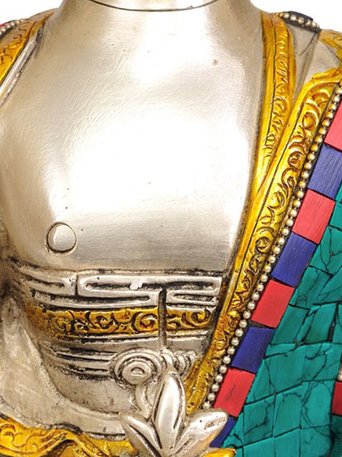 10" The Medicine Buddha (Tibetan Buddhist Deity) In Brass | Handmade | Made In India