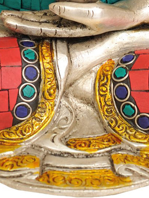 10" The Medicine Buddha (Tibetan Buddhist Deity) In Brass | Handmade | Made In India