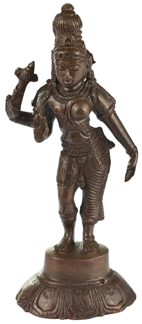 6" Ardhanarishvara Brass Statue Handmade Shiva Shakti Idol