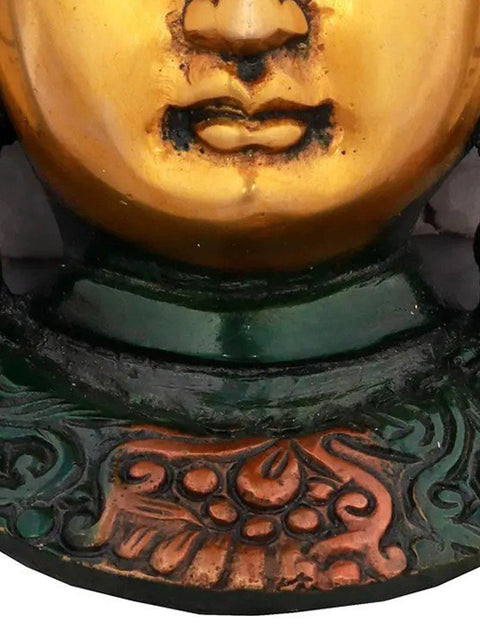 7" Goddess Tara Wall Hanging Mask in Brass | Handmade | Made in India