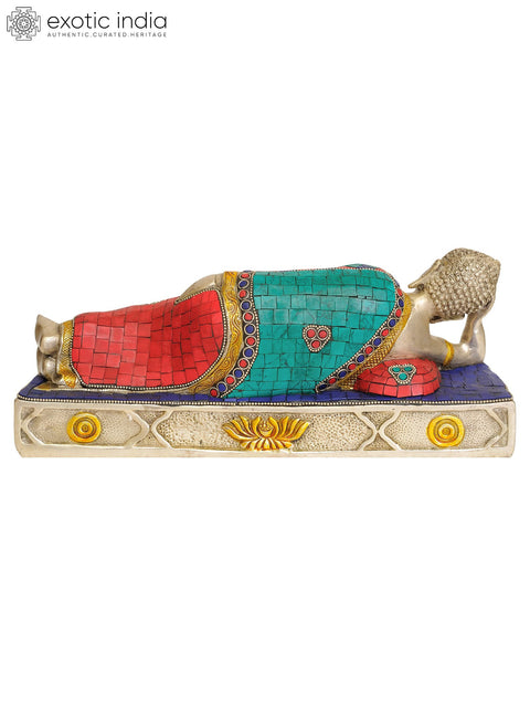 12" Parinirvana Buddha (Tibetan Buddhist Deity) In Brass | Handmade | Made In India