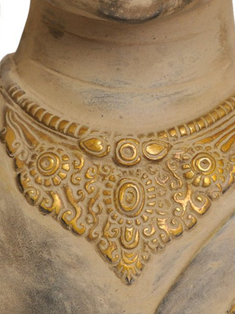 17" Crown Buddha Bust (Tibetan Buddhist Deity) In Brass | Handmade | Made In India