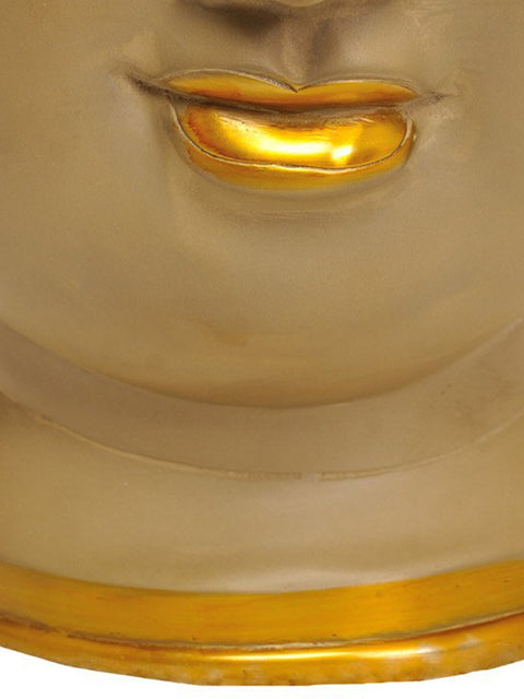 12" Meditative Buddha Head In Brass | Handmade | Made In India
