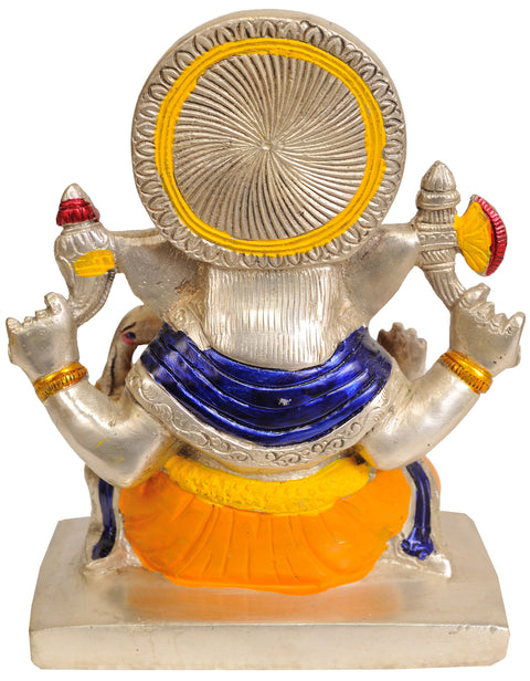 6" Lord Ganesha In Ashirwad Mudra In Brass | Handmade | Made In India