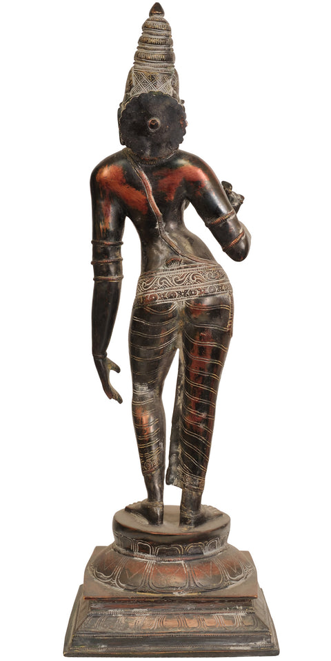 23" Large Devi Parvati Shivakamasundari in Brass | Handmade | Made in India