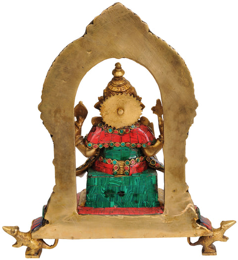 11" Grandeur of Lord Ganesha in Brass | Handmade | Made in India