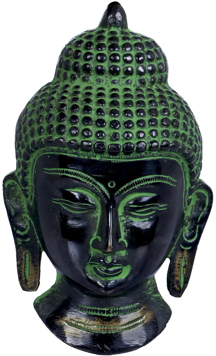 5" Lord Buddha Wall Hanging Mask in Brass | Handmade | Made in India