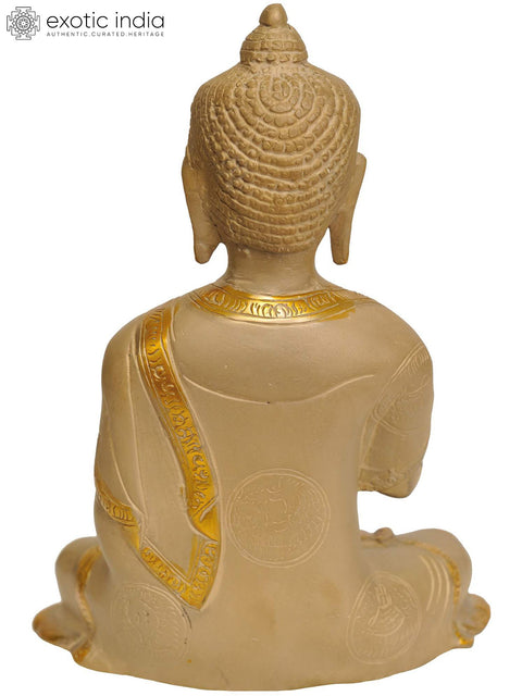 8" Lord Buddha in Vitarka Mudra In Brass | Handmade | Made In India