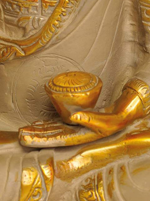 8" Lord Buddha in Vitarka Mudra In Brass | Handmade | Made In India