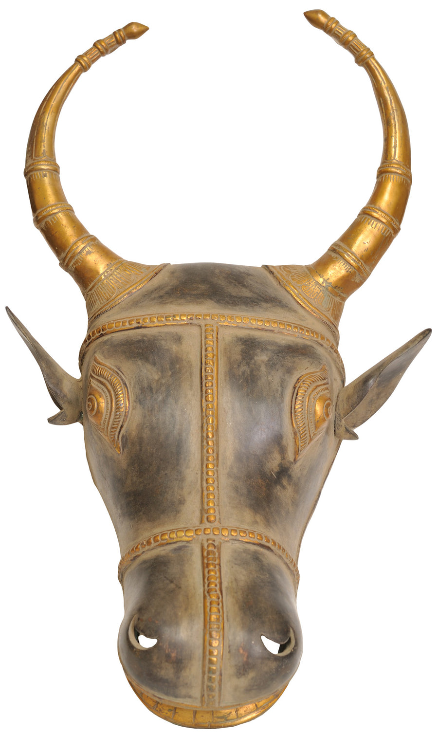Brass Bull Mask Wall Hanging for Home Decor