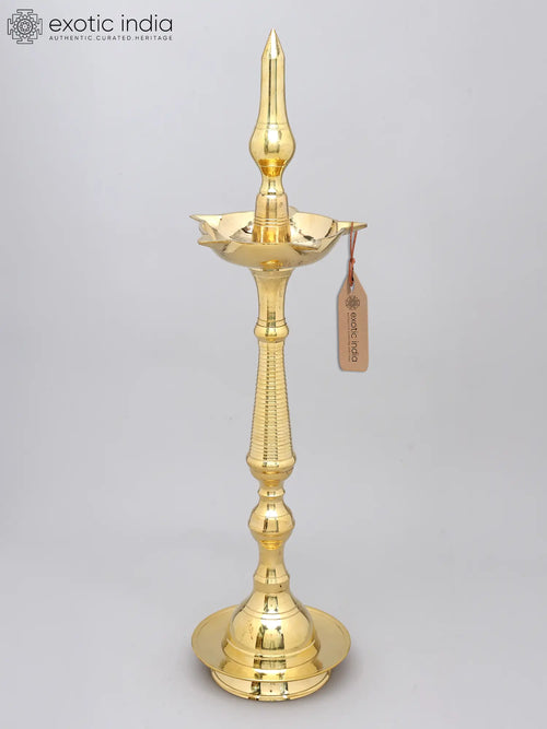 Five Wick Brass Lamp - Handmade Home Decor