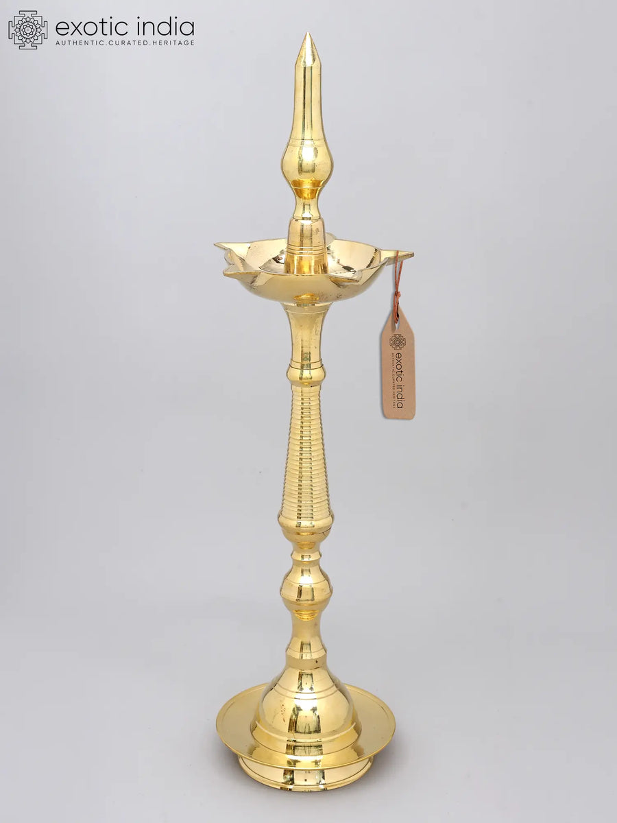 Five Wick Brass Lamp - Handmade Home Decor