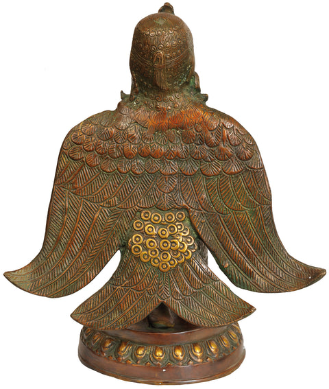 13" Nepalese Form of Garuda In Brass | Handmade | Made In India