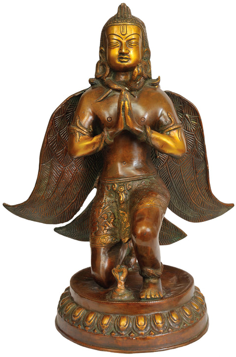 13" Nepalese Form of Garuda In Brass | Handmade | Made In India