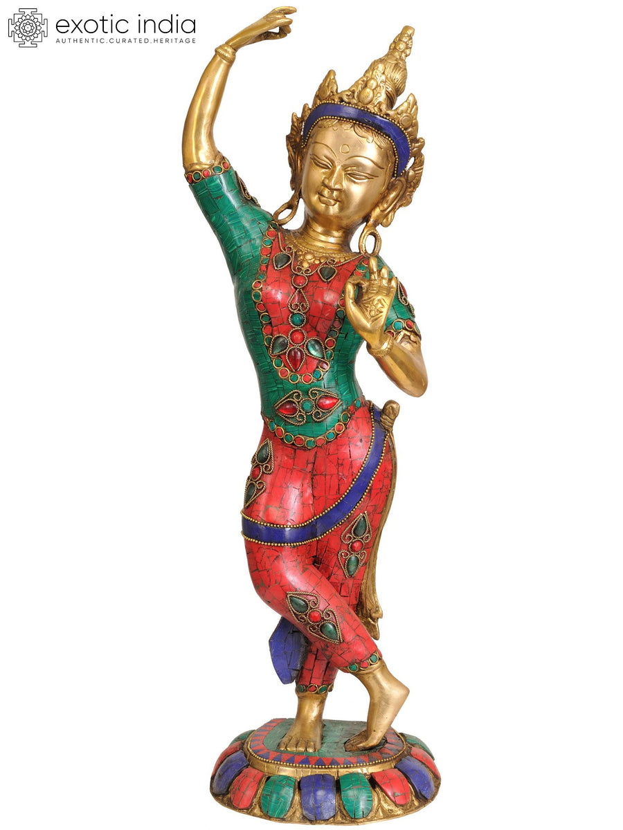20" Mayadevi Buddha's Mother Brass Statue with Upraised Hand
