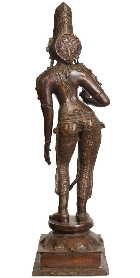 29" Large Devi Parvati Brass Sculpture | Handmade | Made in India