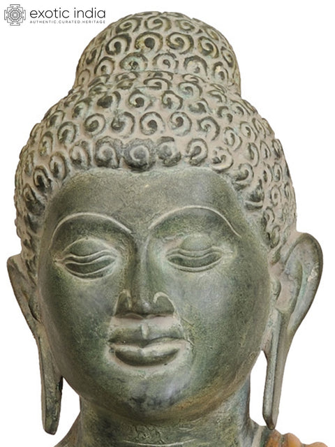 17" Lord Buddha Interpreting His Dharma In Brass | Handmade | Made In India
