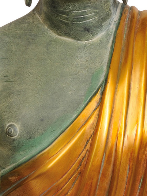 17" Lord Buddha Interpreting His Dharma In Brass | Handmade | Made In India