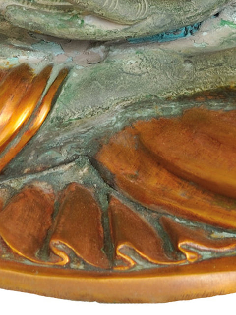 17" Lord Buddha Interpreting His Dharma In Brass | Handmade | Made In India