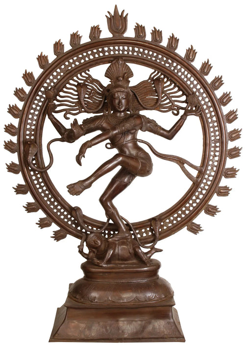 41" Large Nataraja Brass Statue Handmade Home Decor