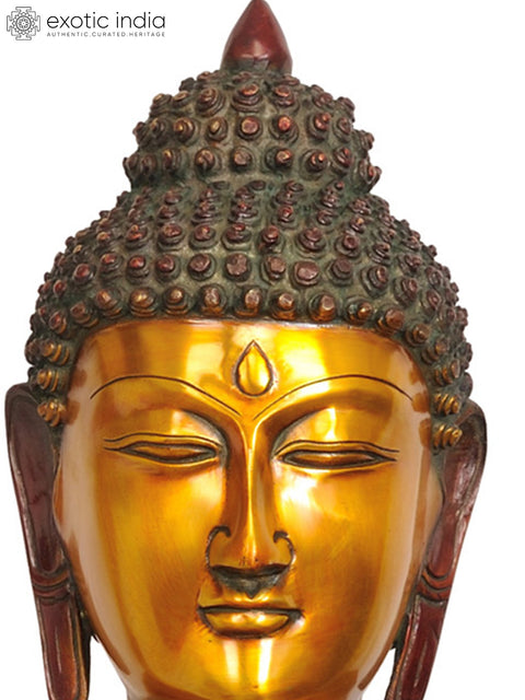 23" Large Size Shakyamuni Buddha in Preaching Mudra In Brass | Handmade | Made In India