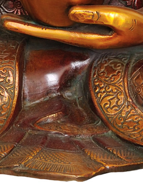 23" Large Size Shakyamuni Buddha in Preaching Mudra In Brass | Handmade | Made In India
