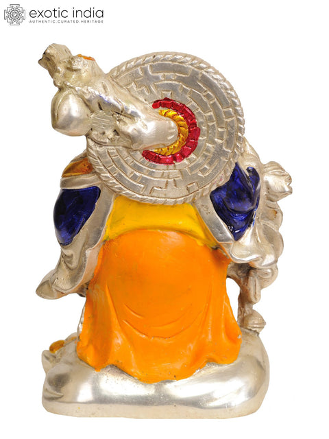 8" Joyous Laughing Buddha In Brass | Handmade | Made In India