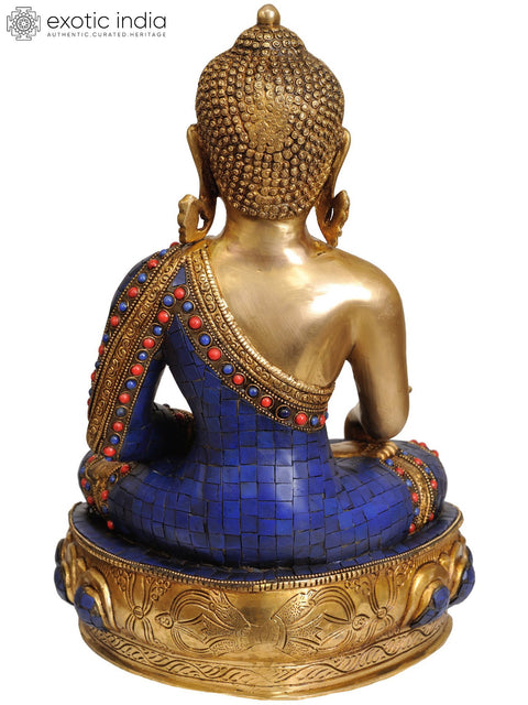 15" The Medicine Buddha In Brass | Handmade | Made In India