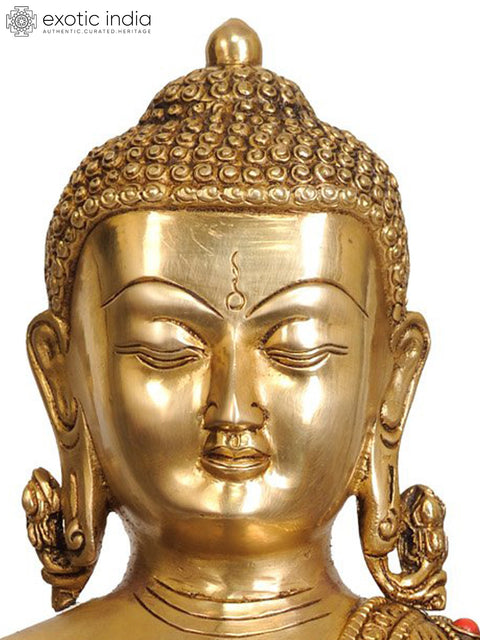 15" The Medicine Buddha In Brass | Handmade | Made In India