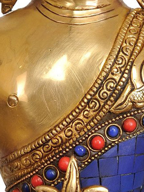 15" The Medicine Buddha In Brass | Handmade | Made In India