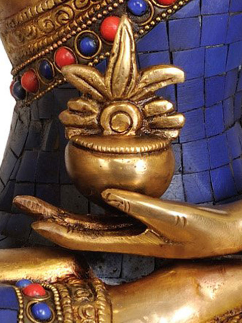 15" The Medicine Buddha In Brass | Handmade | Made In India