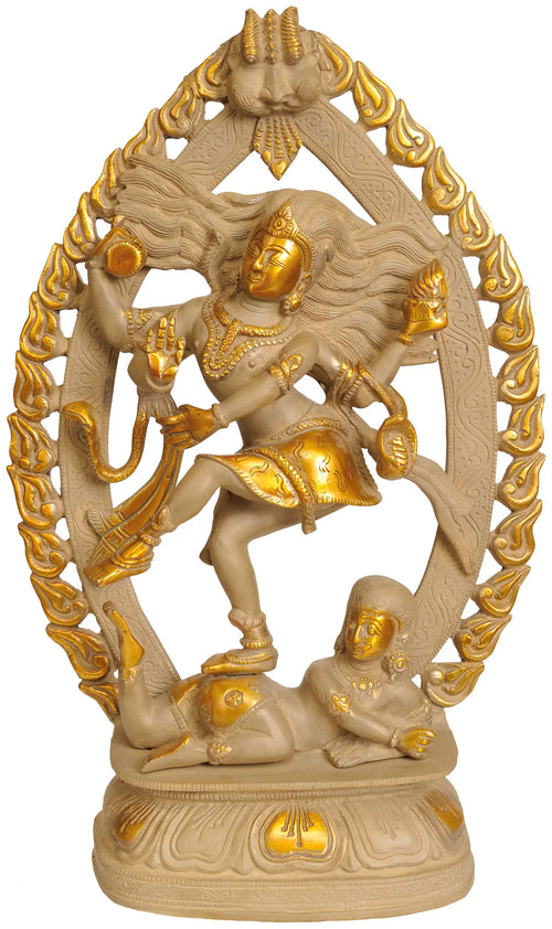 16" Lord Shiva Nataraja Handmade Brass Sculpture