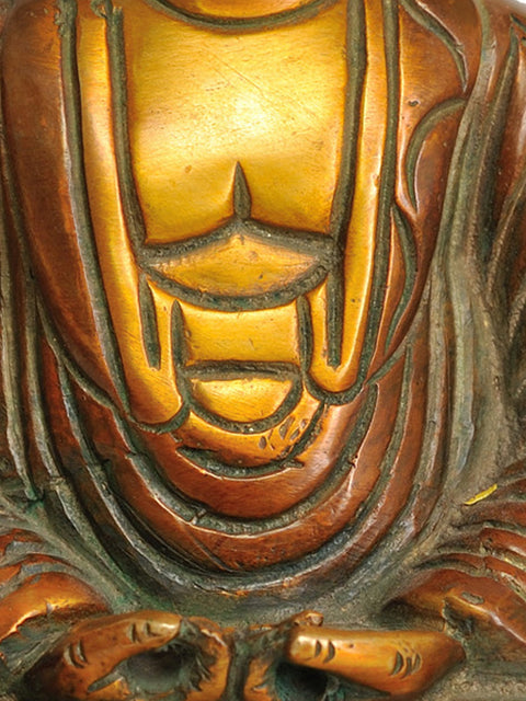 8" Lord Buddha in Meditation In Brass | Handmade | Made In India