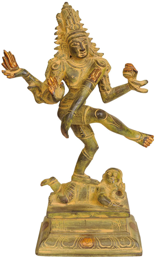 9" Dancing Shiva Brass Statue Handmade