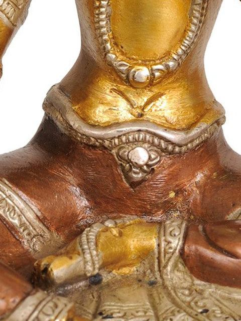 8" Saviour Goddess Green Tara (Tibetan Buddhist Deity) In Brass | Handmade | Made In India