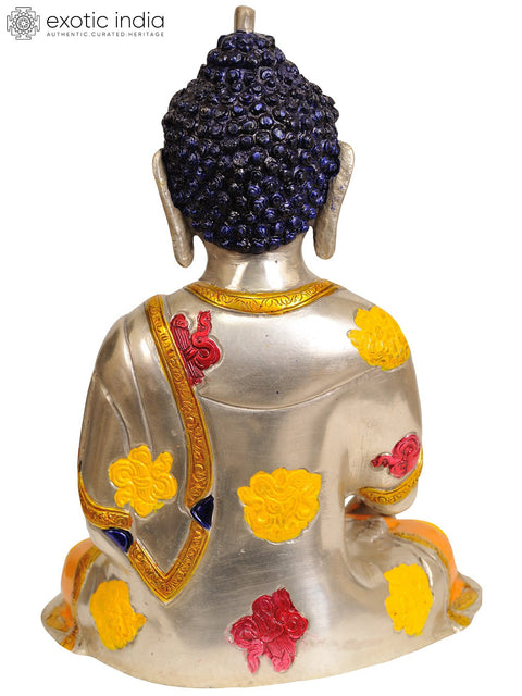 10" Lord Buddha in Bhumisparsha Mudra In Brass | Handmade | Made In India