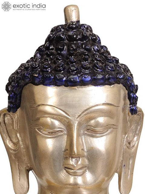 10" Lord Buddha in Bhumisparsha Mudra In Brass | Handmade | Made In India
