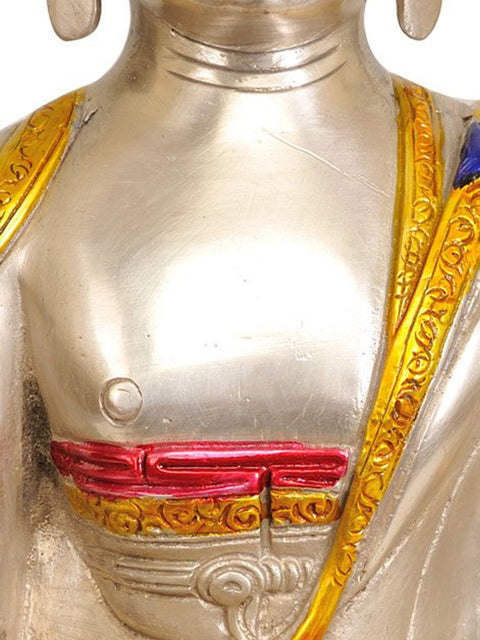 10" Lord Buddha in Bhumisparsha Mudra In Brass | Handmade | Made In India