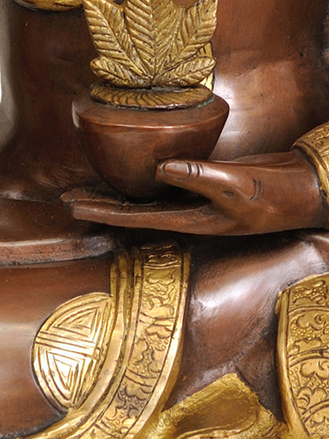 17" Large Size Medicine Buddha (Tibetan Buddhist Deity) In Brass | Handmade | Made In India