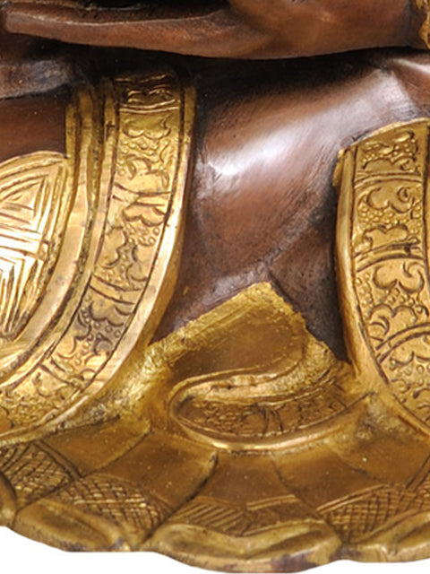 17" Large Size Medicine Buddha (Tibetan Buddhist Deity) In Brass | Handmade | Made In India