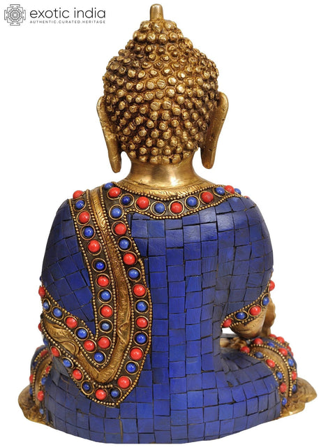 9" The Medicine Buddha (Tibetan Buddhist Deity) In Brass | Handmade | Made In India