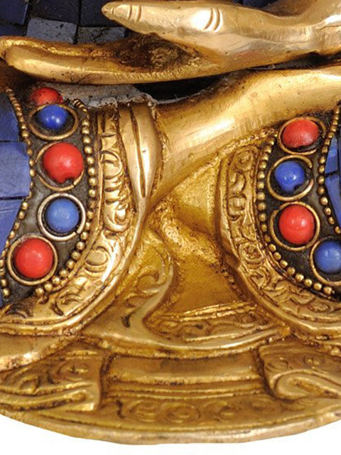 9" The Medicine Buddha (Tibetan Buddhist Deity) In Brass | Handmade | Made In India