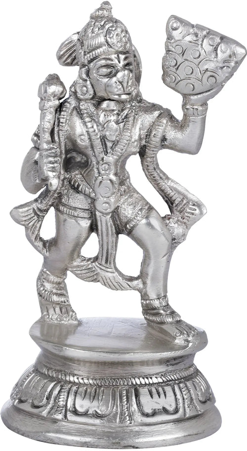 4" Lord Hanuman Handmade Brass Statue for Pooja