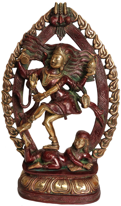 16" Dancing Shiva Handmade Brass Statue