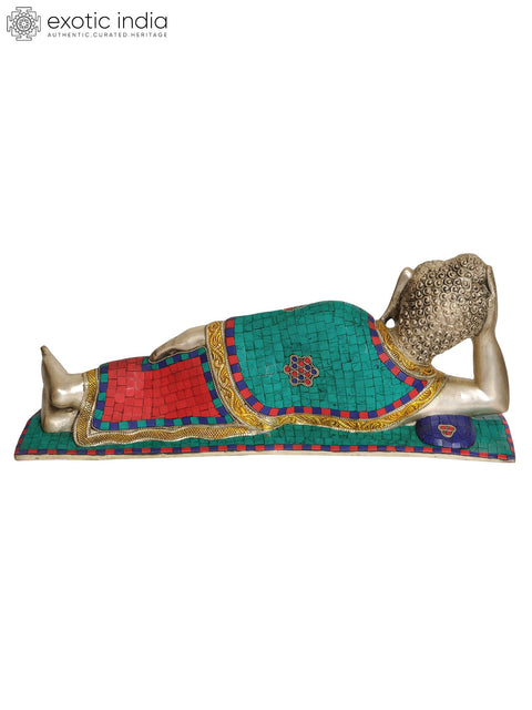 19" Relaxing Buddha In Brass | Handmade | Made In India