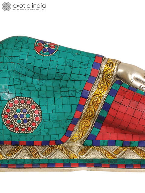 19" Relaxing Buddha In Brass | Handmade | Made In India