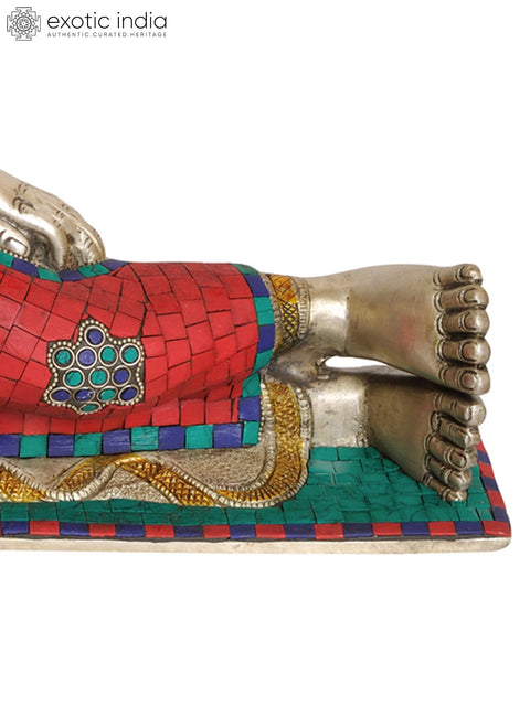 19" Relaxing Buddha In Brass | Handmade | Made In India