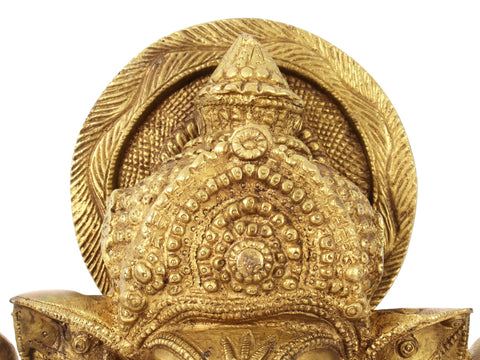 13" Kamalasana Ganesha In Brass | Handmade | Made In India